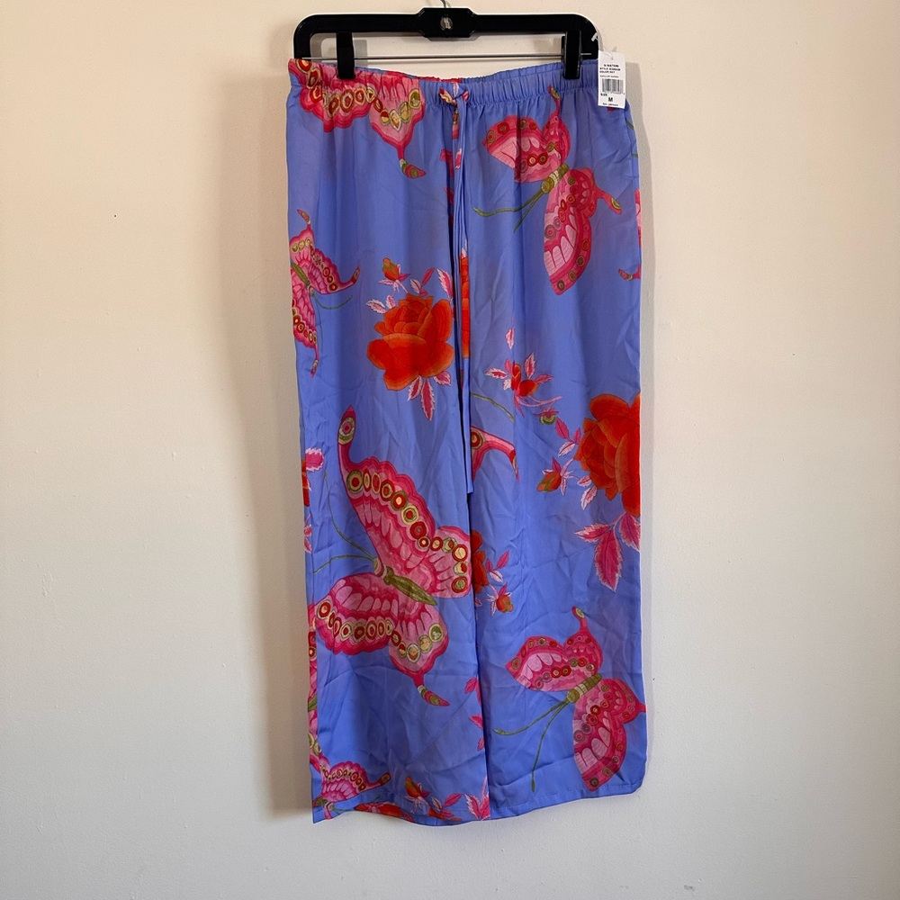Natori Butterfly Garden Pajama Pants Periwinkle Size M NWT - Picture 2 of 12